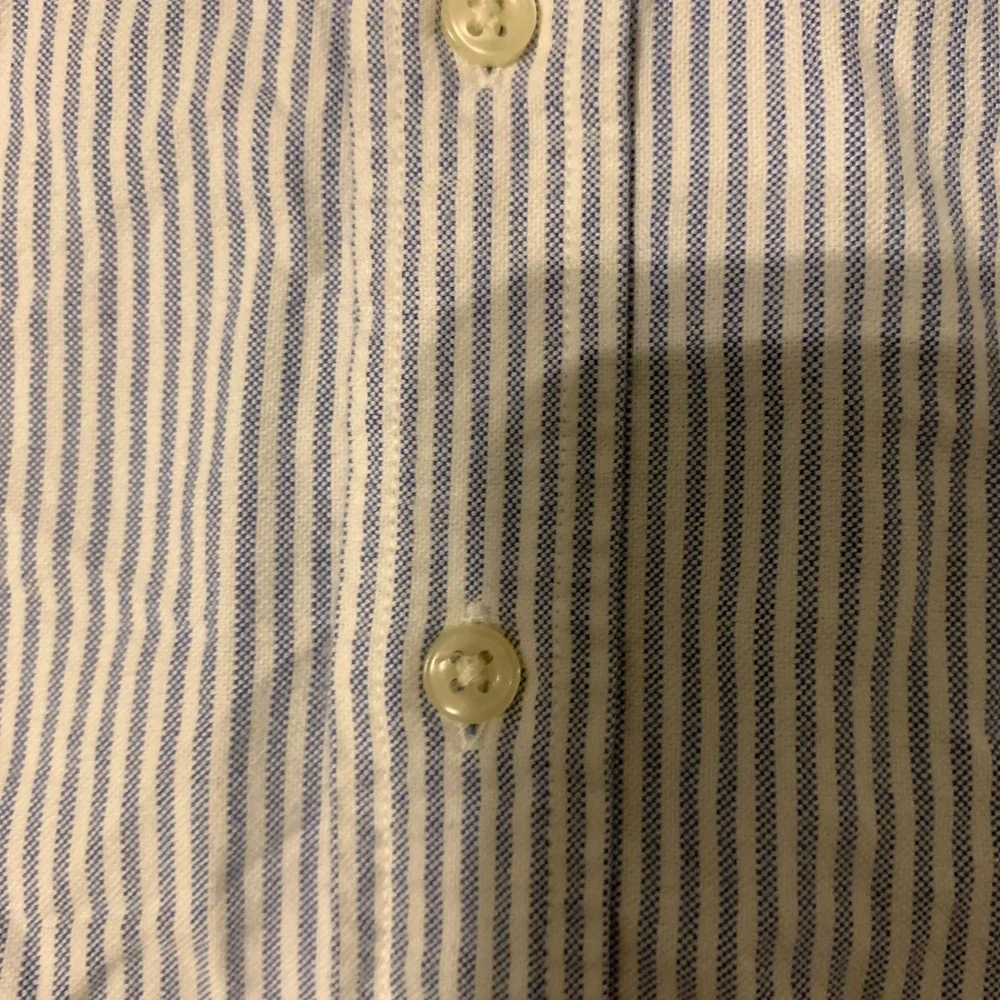 Ralph Lauren Boys Size 12 Striped Blue & White‎ Button Down Shirt summer spring